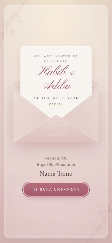 Pratinjau cover tema Blush Letter