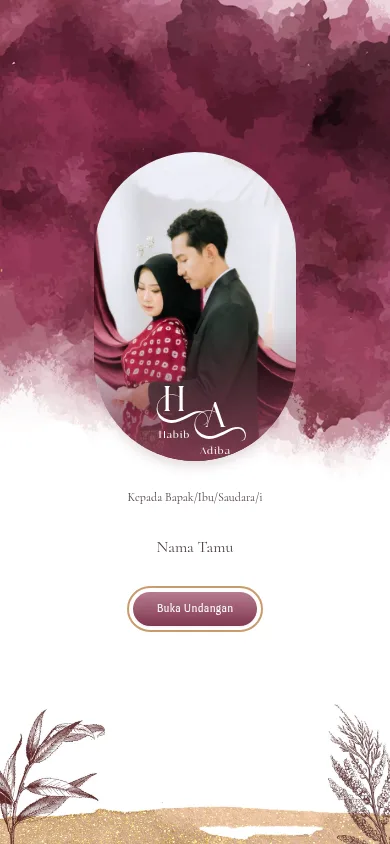 Pratinjau cover tema Burgundy Watercolor
